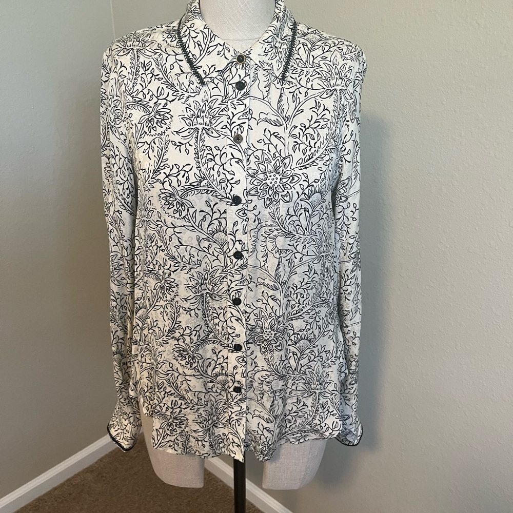 Scotch & Soda Floral Button-Up Blouse